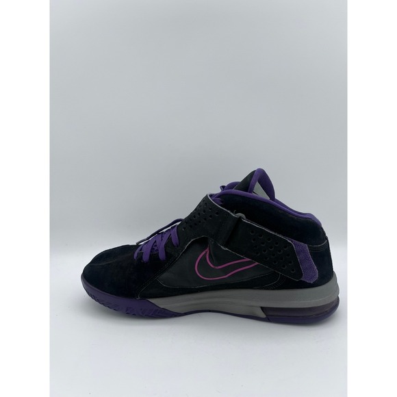 Nike Zoom Soldier V LeBron James Black Court‎ Purple Basketball Shoes 454131-005